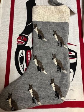 Drake General Store 100% COTTON "Fox Stocking" NWT. 17" in length.